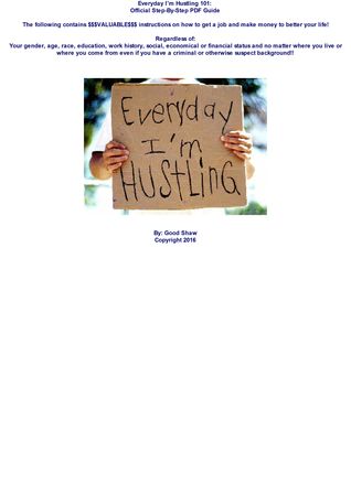 Read Everyday I’m Hustling 101: Official Step-By-Step PDF Guide - Good Shaw | PDF