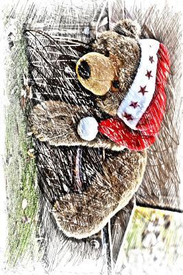 Full Download A Teddy Bear in a Christmas Hat: Blank 150 Page Lined Journal for Your Thoughts, Ideas, and Inspiration -  | ePub