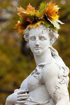 Full Download Ancient Marble Statue with a Wreath of Autumn Leaves Journal: 150 Page Lined Notebook/Diary -  | PDF