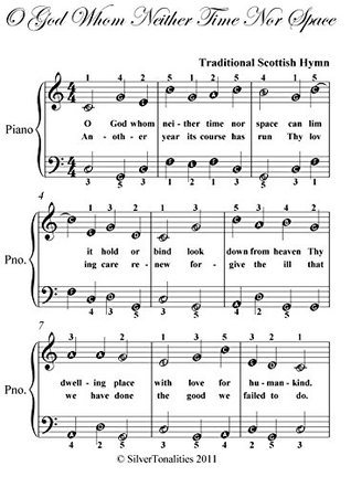 Full Download O God Whom Neither Time Nor Space Easy Piano Sheet Music - Traditional Hymn file in ePub