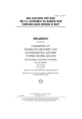 Full Download Iran Sanctions: Why Does the U.S. Government Do Business with Companies Doing Business in Iran? - U.S. Congress file in ePub