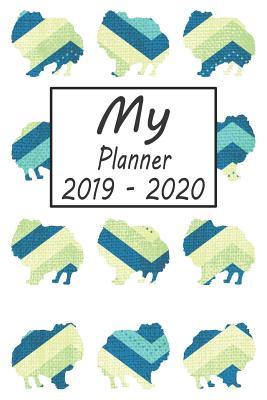 Download My Planner 2019 - 2020: Pomeranian Dog Blue Pattern Weekly Planner 2019 - 2020: 24 Month Agenda - Calendar, Organizer, Notes, Goals & to Do Lists -  | PDF