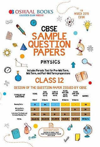 Full Download Oswaal CBSE Sample Question Paper Class 12 Physics (For March 2019 Exam) - Oswaal Editorial Board | ePub