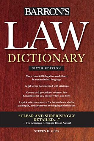 Read Law Dictionary (Barron's Law Dictionary (Quality)) - Steven H. Gifis file in PDF