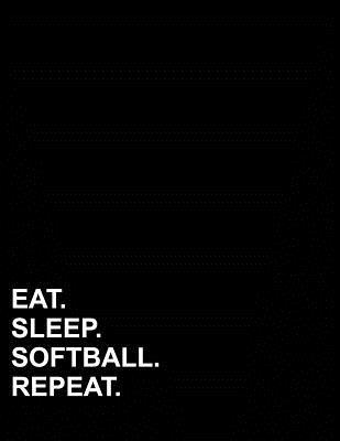 Read Eat Sleep Softball Repeat: Graph Paper Notebook: 1 cm Squares, Blank Graphing Paper with Borders -  | PDF