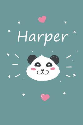 Download Harper: A cute personalized panda notebook/ diary for girls and women, with 100 lined pages in 6x9 inch format. Personal Diary Personalized Journal Customized Journal -  | PDF