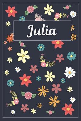 Read Online Julia: Lined Writing Notebook with Personalized Name 120 Pages 6x9 Flowers -  file in ePub