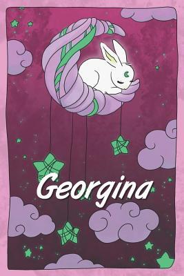 Read Georgina: personalized notebook sleeping bunny on the moon with stars softcover 120 pages blank useful as notebook, dream diary, scrapbook, journal or gift idea - Jenny Illus | PDF