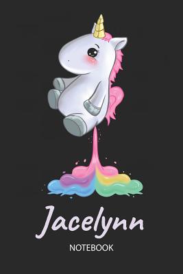 Read Online Jacelynn - Notebook: Blank Ruled Personalized & Customized Name Rainbow Farting Unicorn School Notebook Journal for Girls & Women. Funny Unicorn Desk Accessories for Kindergarten, Primary, Back To School Supplies, Birthday & Christmas Gift for Women. -  file in ePub