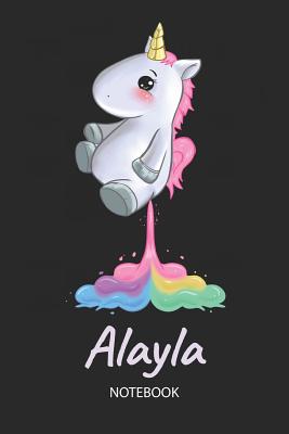 Read Online Alayla - Notebook: Blank Ruled Personalized & Customized Name Rainbow Farting Unicorn School Notebook Journal for Girls & Women. Funny Unicorn Desk Accessories for Kindergarten, Primary, Back To School Supplies, Birthday & Christmas Gift for Women. -  file in PDF