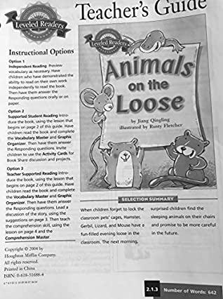 Download Leveled Readers Teacher's Guide Level 2.1.3 Animals on the Loose - Jiang Qingling | PDF